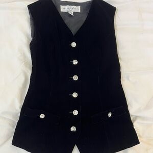 Black Vest with Metallic Accents